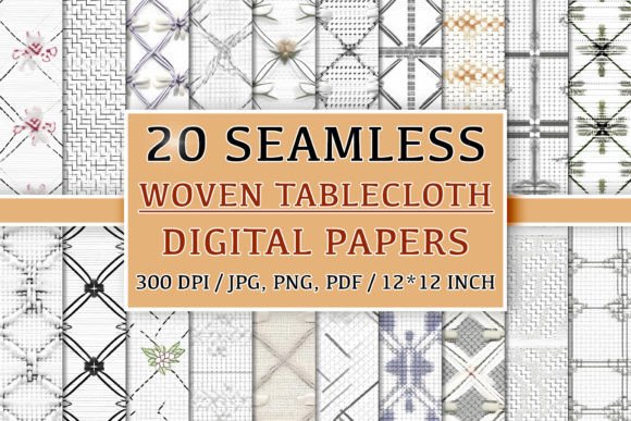 20 Seamless Woven Tablecloth Patterns: A Versatile Resource for Creative Professionals