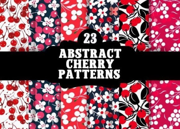 Abstract Cherry Patterns: A Modern Take on Timeless Beauty