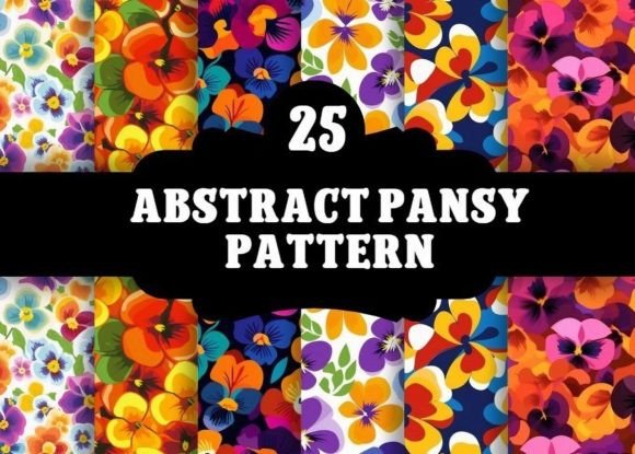 Abstract Pansies Patterns: Strategic Design Elements for Creative and Commercial Projects