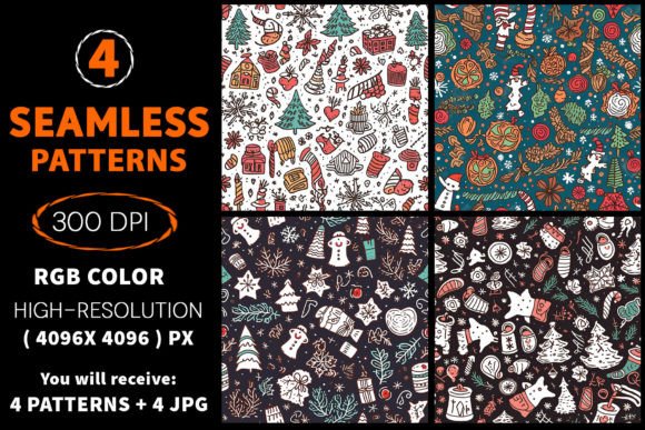 Christmas Good Night Seamless Patterns: A Modern Design Solution for Creative Professionals