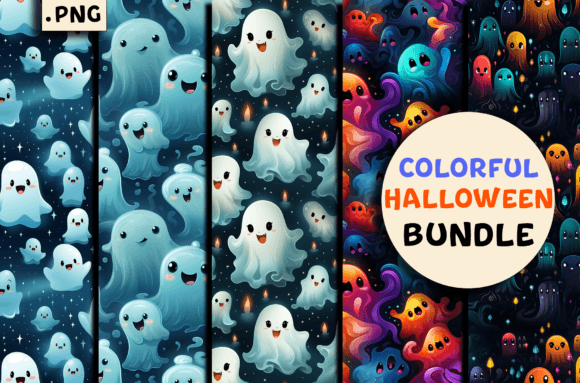 Colorful Halloween Patterns Bundle Pack: A Creative Resource for Halloween Enthusiasts