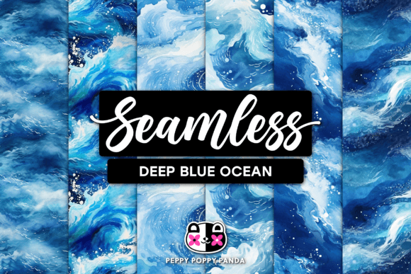 Deep Blue Ocean Seamless Patterns: A Versatile Design Resource