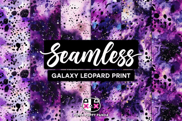 Galaxy Leopard Print Seamless Patterns