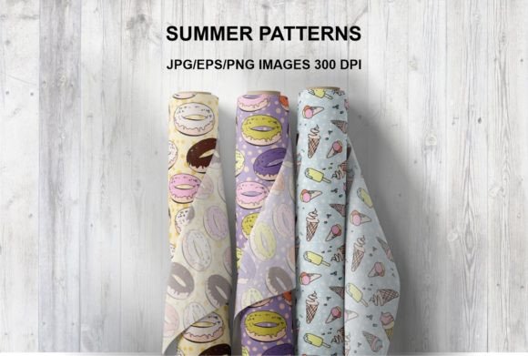 Ice-Cream and Donuts with Icing Patterns: A Versatile Design Collection for Creative Projects