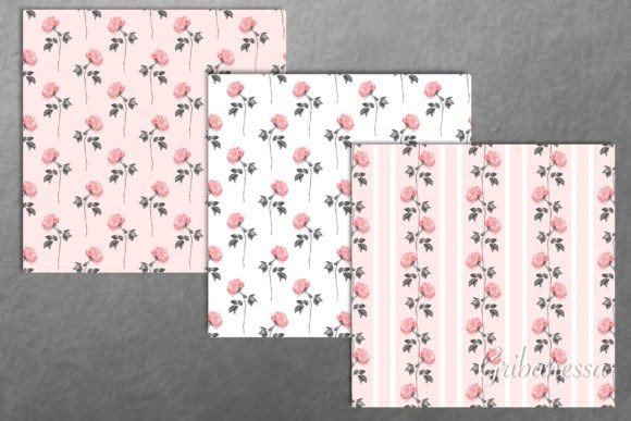 Seamless Patterns of Watercolor Roses: A Versatile Design Element for Creative Projects