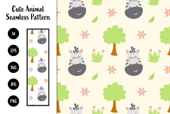 Seamless Patterns of Zebra Heads: A Versatile Design Asset for Creative Projects