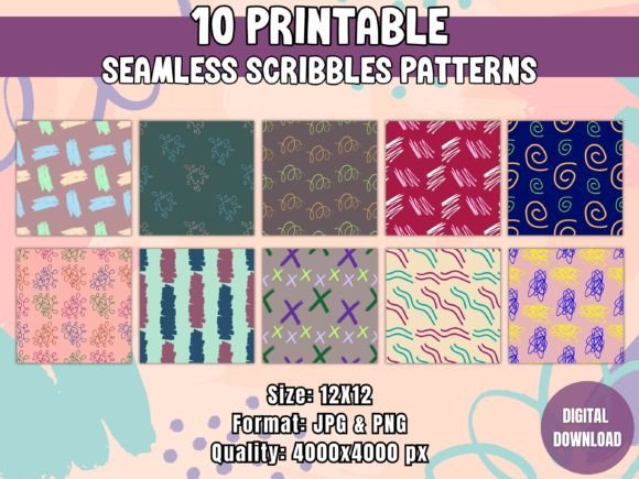 Seamless Scribbles Patterns: A Creative Resource for Designers and Artists