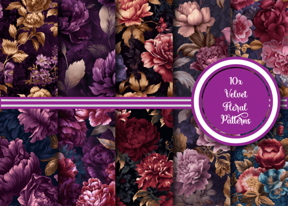 Velvet Floral Patterns Collection