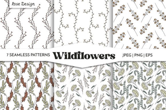 Vintage Floral Line Art Patterns