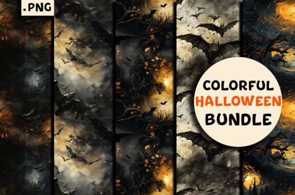 Watercolor Halloween Bats Patterns Pack: A Creative Solution for Print on Demand and Beyond